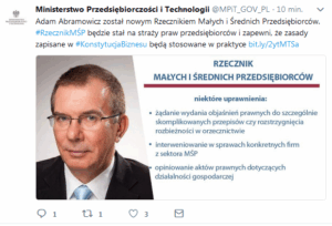Rzecznik Małych i Średnich Przedsiębiorców wybrany