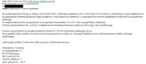 MF ostrzega: fałszywe e-maile nt. poprawności złożonych deklaracji