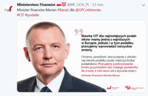 Wyższy limit przychodów dla małego podatnika CIT od 2020 roku