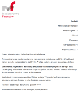 Oszuści znów podszywają się pod MF. Uwaga na fałszywe maile