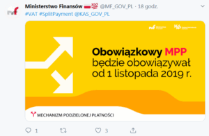 Płatność podzielona od 1 listopada 2019 r. a nie od 1 września