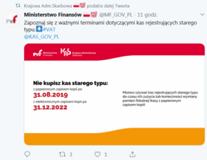 Kasy fiskalne starego typu ostatni dzień w sprzedaży