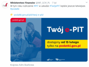 Już w sobotę o północy startuje usługa Twój e PIT