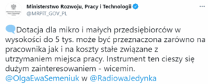 Dotacja 5000 zł z Tarczy antykryzysowej nadal dostępna. Wnioski można składać do 31 maja