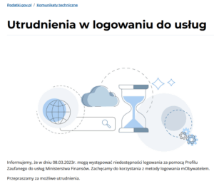 Kłopoty z logowaniem do Twój e-PIT przez Profil Zaufany