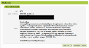 Wniosek RZS-R o zwrot nadpłaty składki zdrowotnej za 2022 r.