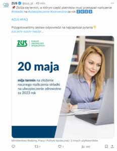 Roczna składka zdrowotna. ZUS opublikował najczęstsze pytania i odpowiedzi dotyczące rozliczenia