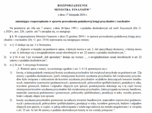 Zmiany w prowadzeniu podatkowej księgi przychodów i rozchodów. Rozporządzenie w Dzienniku Ustaw