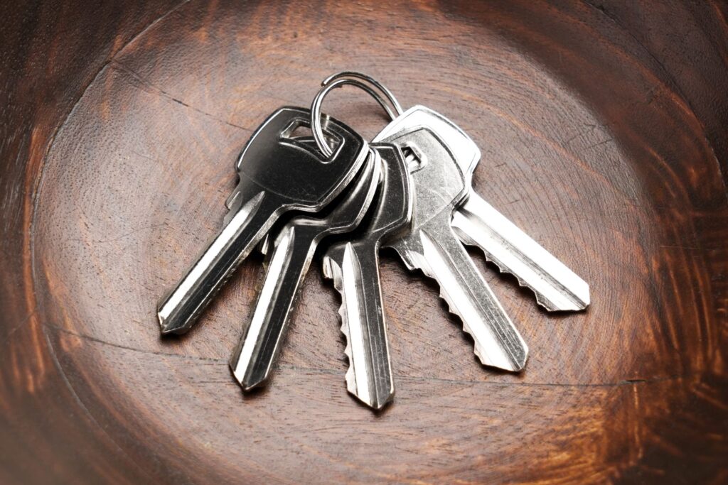 klucze do mieszkania, pęk kluczy