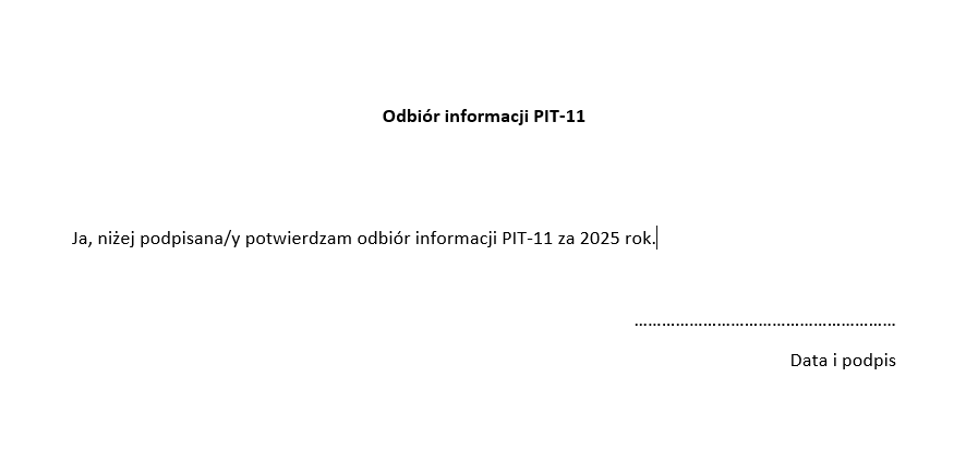 Odbiór PIT-11
