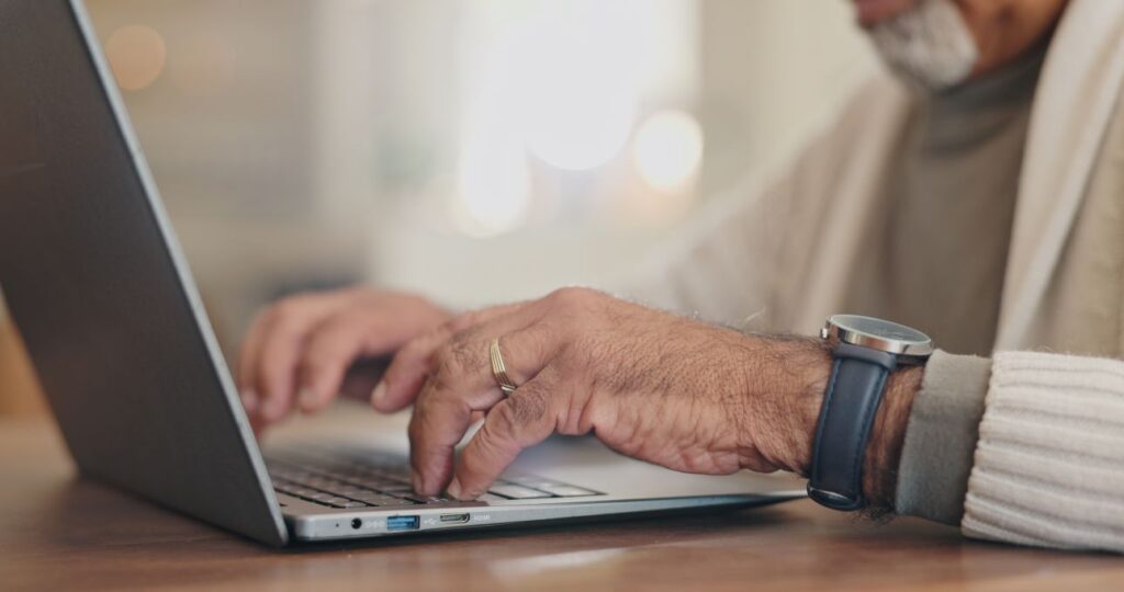 Senior, komputer, osoba starsza