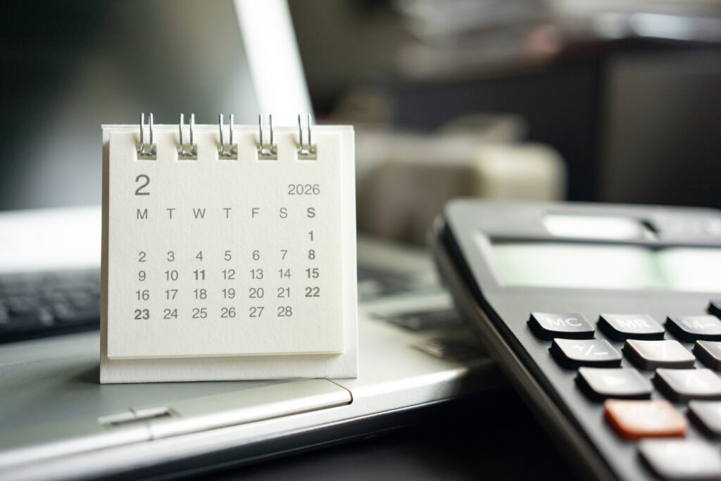 kalendarz termin luty 2026