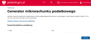 Jak wygenerować mikrorachunek podatkowy?