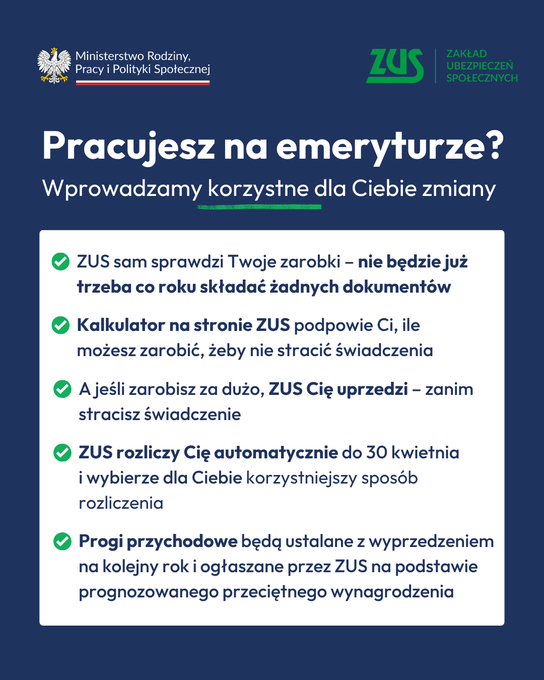 platforma X, zmiany dla emerytów