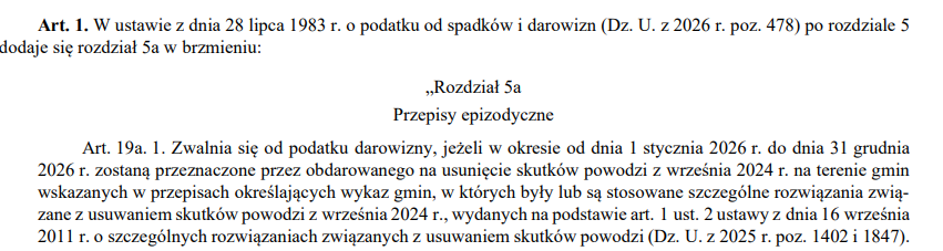 Spadki i darowizny, ustawa,