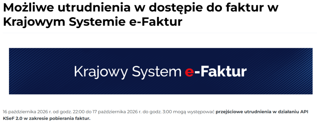 Ksef, utrudnienia